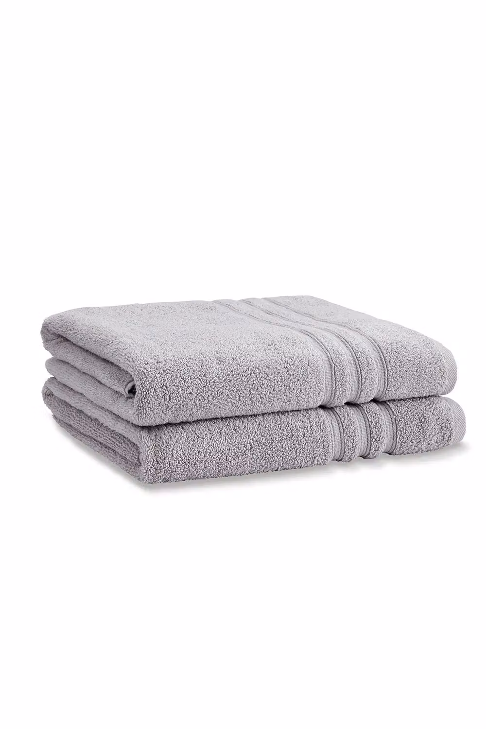 Catherine Lansfield Zero Twist Cotton Bath Sheet Pair in Silver Grey, W: 90 cm, H: 140 cm – 2