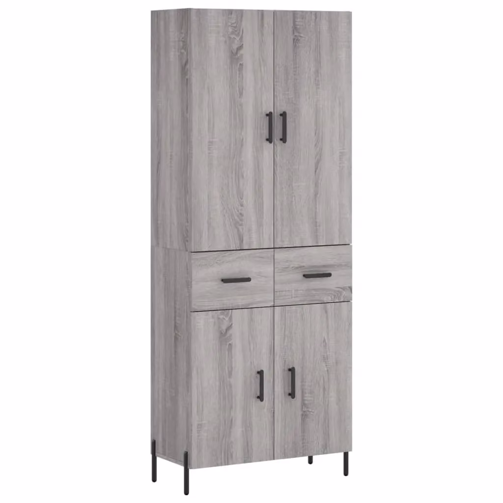Berkfield Home Grey Sonoma Highboard, H 180 x W 69.5 x D 34 cm – 2