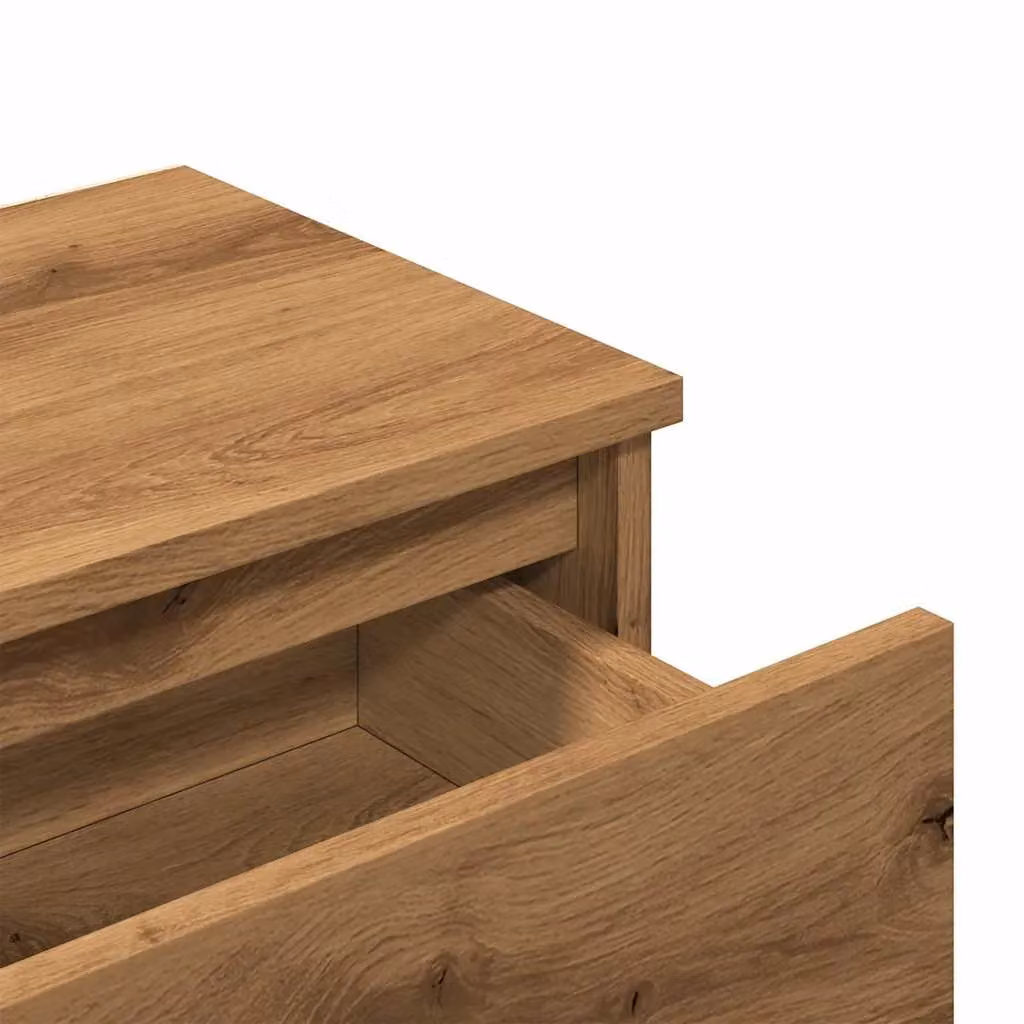 Berkfield Home Artisan Oak Bedside Cabinets, Set of 2, Brown, W/D/H: 40 x 30 x 39 cm – 6
