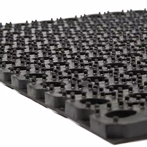 Nicola Spring Heavy Duty Rubber Door Mat, Black, W: 80 cm, D: 60 cm – 5