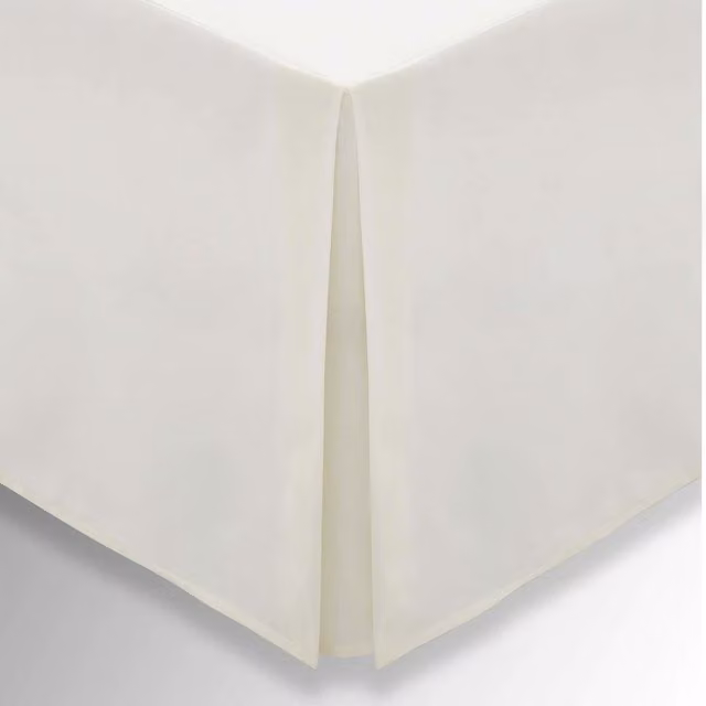 Helena Springfield Double Valance, 50/50 Cotton Percale, Ivory