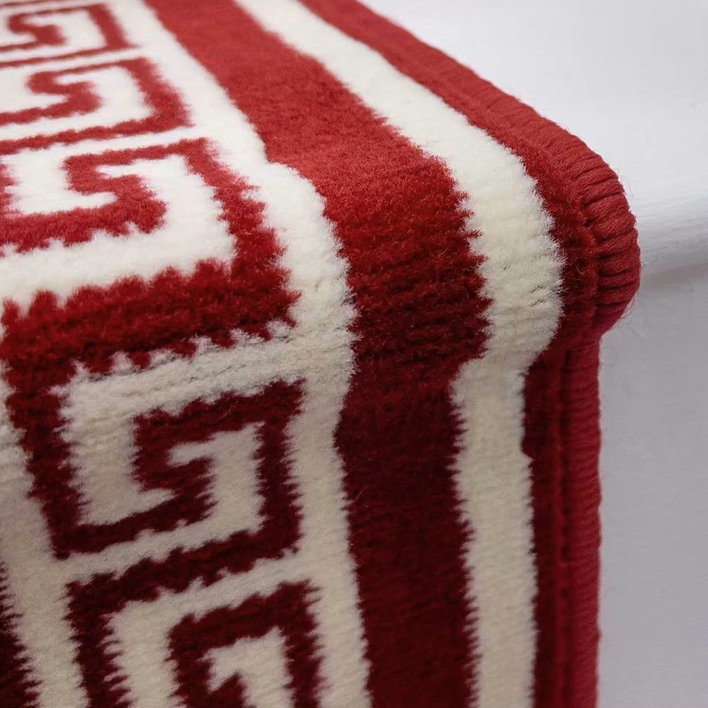 runrug Soft and Comfortable Stair Runner in Red, W: 100 cm, L: 480 cm – 10