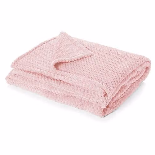 Dreamscene Pink Waffle Fleece Blanket, W/D/H: 150 x 200 cm