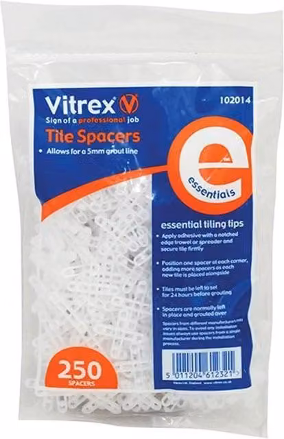 Vitrex Essential Tile Spacers in White and Multicolour