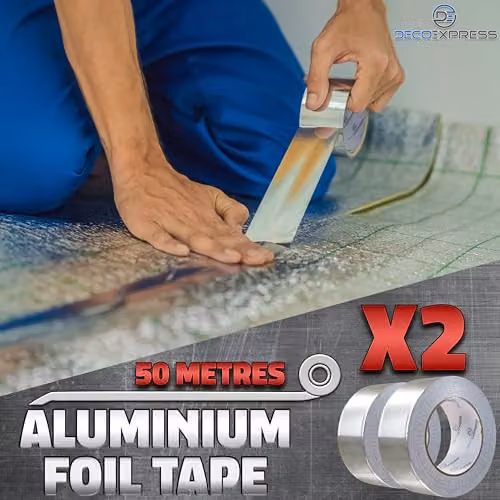 kreativekraft Silver Aluminium Foil Tape, 2 Pack, W: 4.5 cm, Length: 50 m – 2