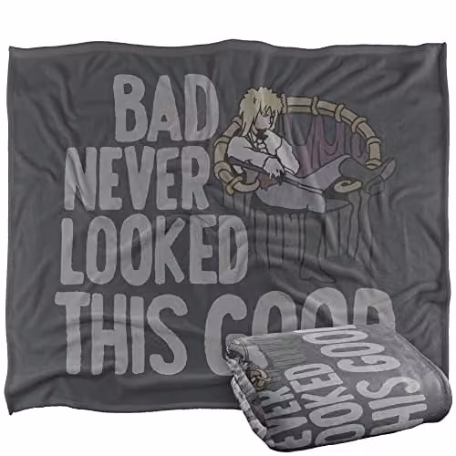 LOGOVISION Jim Henson Labyrinth Bad Never Looked This Good Super Soft Silky Touch Throw Blanket in White, W/D/H: 152 x 127 cm