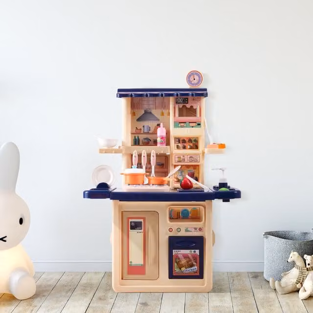 Komore Multicolour Plastic Toddler Kitchen Cooking Playset in Blue