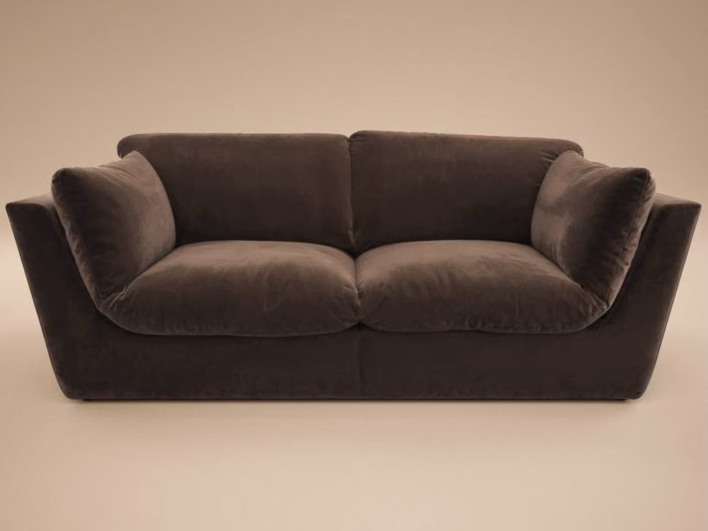 Solace+Co Orson 3 Seater Velvet Sofa in Brown – 3