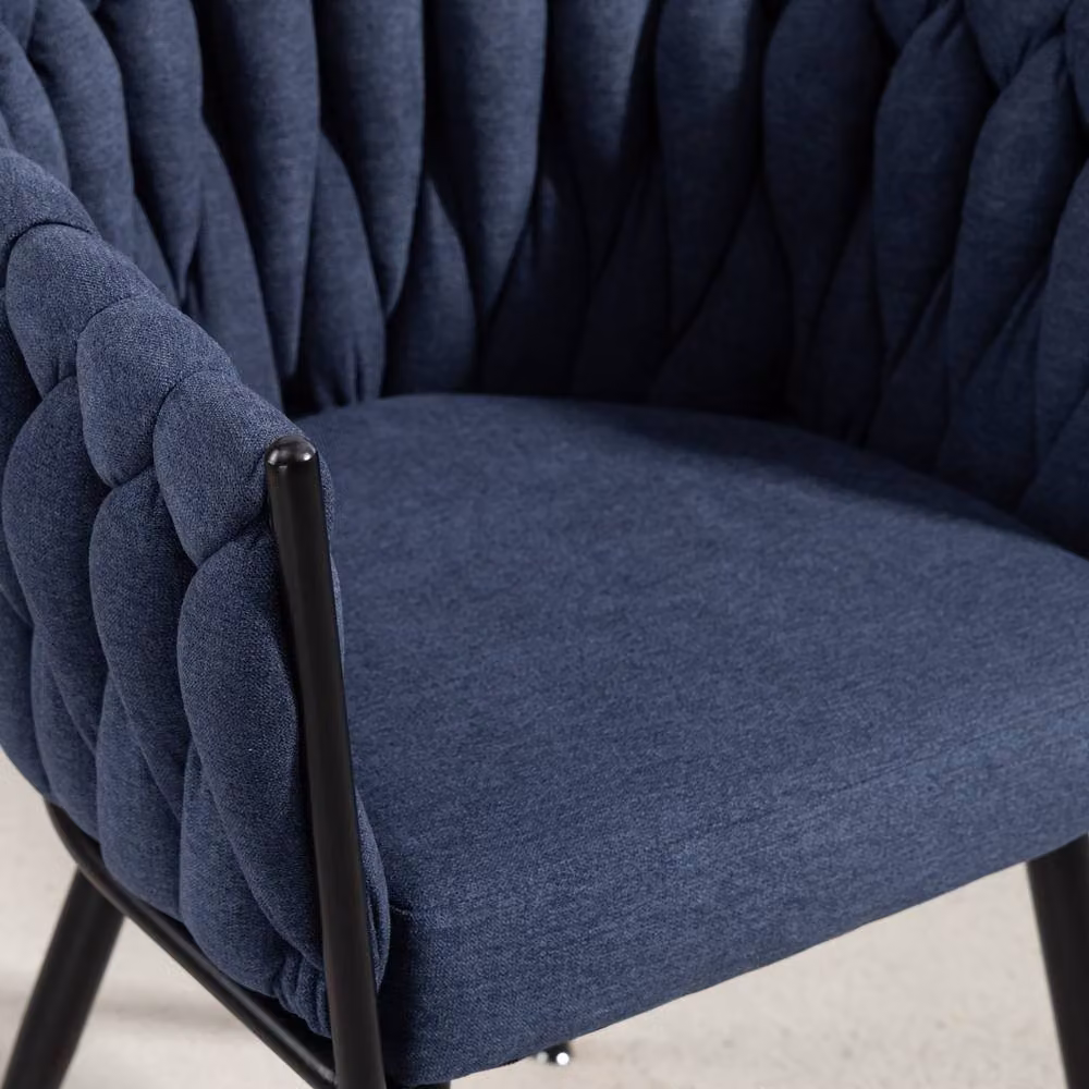 Artemis Home Aneta Blue Fabric Accent Chairs with Armrests, Set of 2 – 2