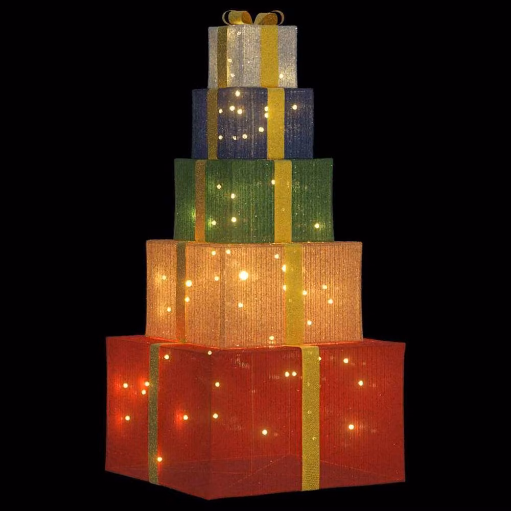 Berkfield Home Christmas Decoration Gift Box with 250 Warm White LEDs – 3