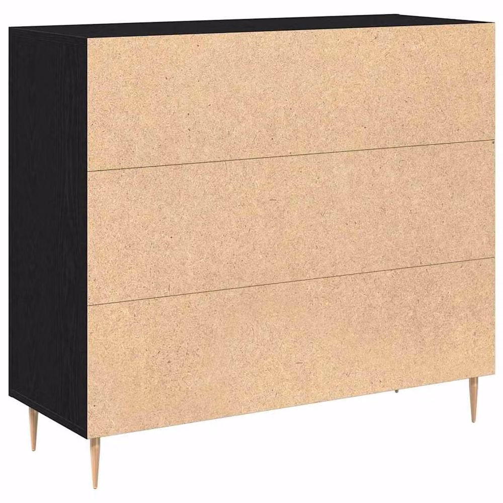 Berkfield Home Modern Black Oak Sideboard, W/D/H: 90 x 34 x 80 cm – 3