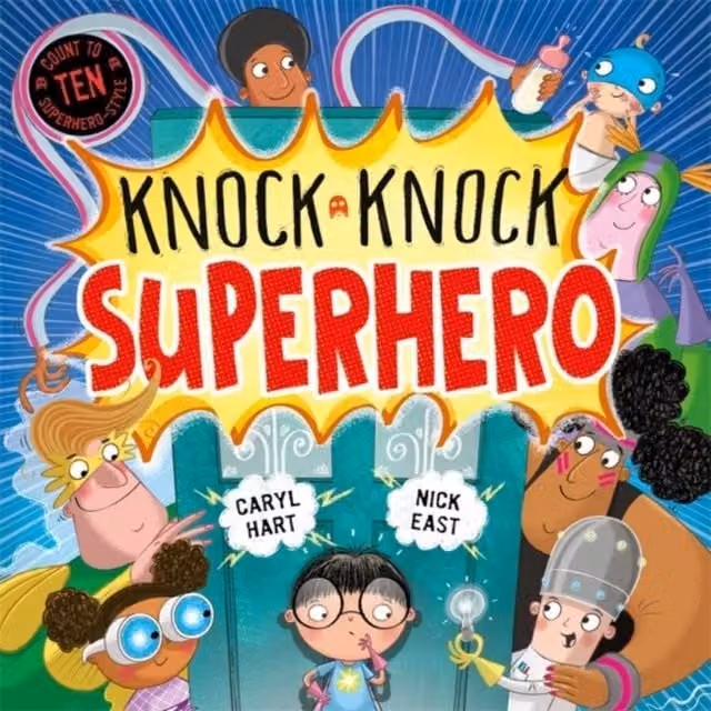 Knock Knock Superhero Paperback Book by Caryl Hart, Multicolour