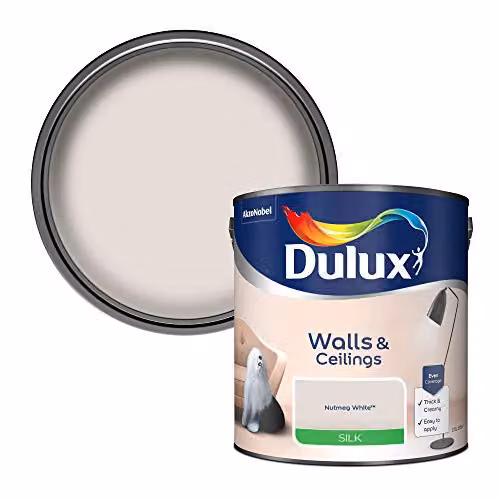 Dulux Silk Emulsion Paint for Walls and Ceilings, White, 2.5 Litres – 1