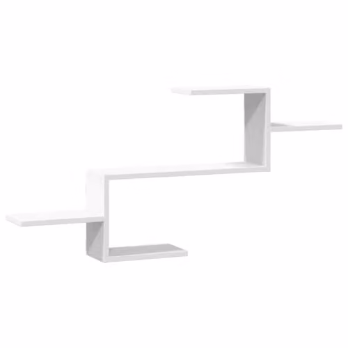 vidaXL Wall Mounted Shelf in White, W/D/H: 104 x 15 x 49 cm