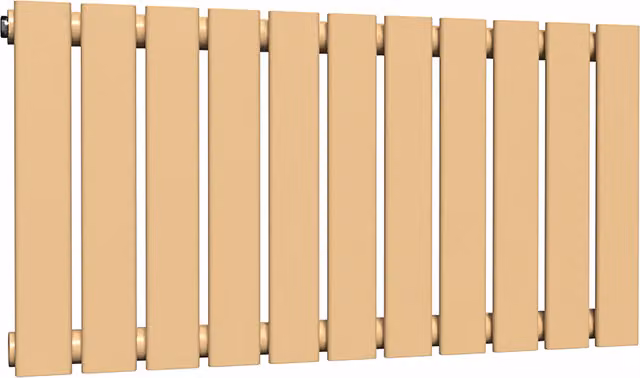 Lux Heat Single Flat Horizontal Steel Radiator in Caramel Fudge, W: 77 cm, H: 40 cm