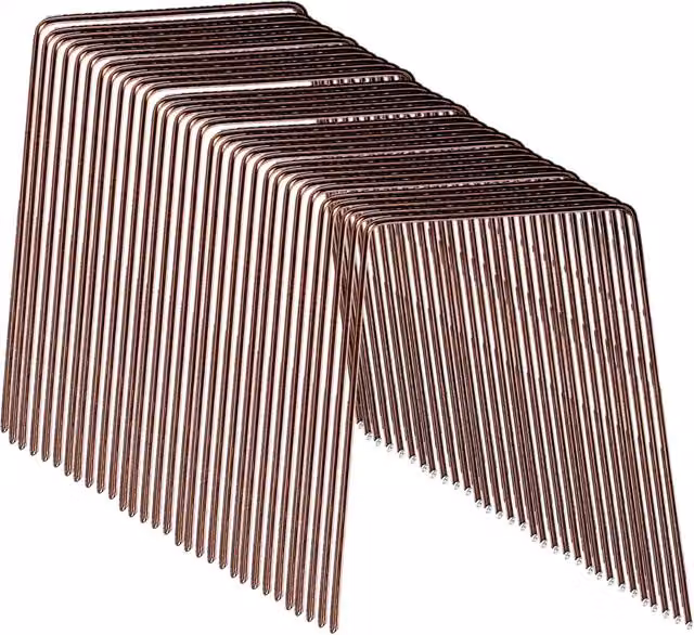 Pegdev Copper-Coated Steel Groundcover Staples in Bronze, Pack of 35 – 1