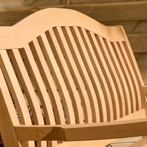 Rowlinson Hemsway 2 Seat Garden Bench in Brown Wood, W124 x D71 x H94 cm – 4