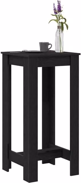 Berkfield Home Modern Black Oak Bar Table, W/D/H: 50 x 50 x 103.5 cm