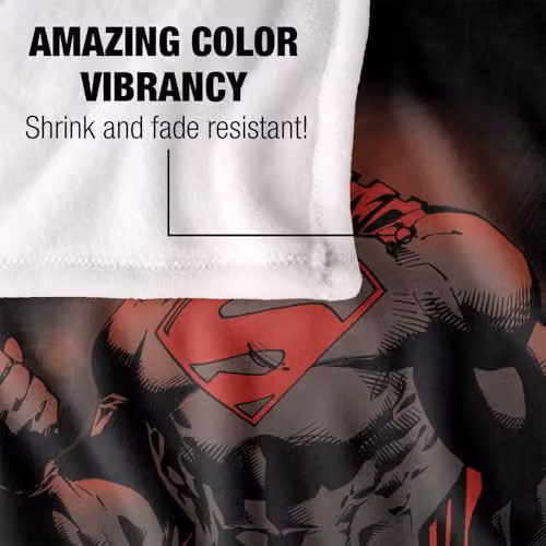 Warner Bros. Superman Red Son Super Soft Fleece Throw Blanket, Multicolour – 3