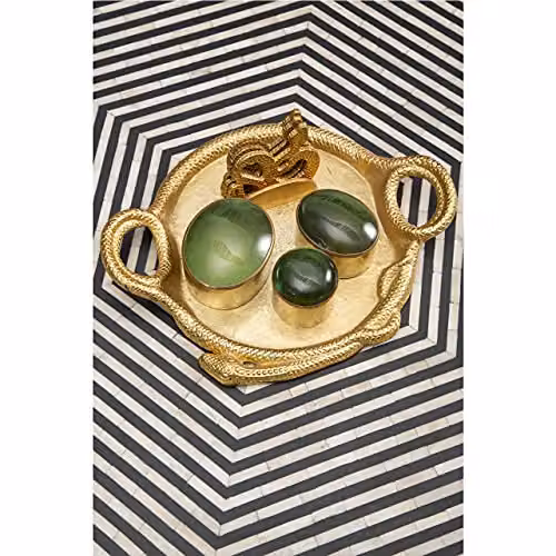 Premier Housewares Serpent Gold Coaster Set of 4 with Holder – 2