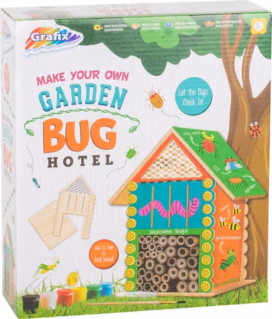 Grafix Make Your Own Garden Bug Hotel Wood Creative Kit in Multicolour
