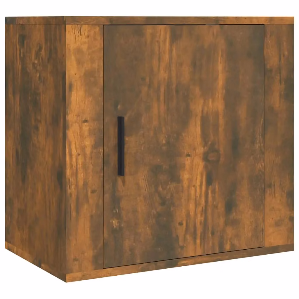 Berkfield Home Wall-mounted Bedside Cabinet in Smoked Oak Brown, W/D/H: 50 x 30 x 47 cm – 1