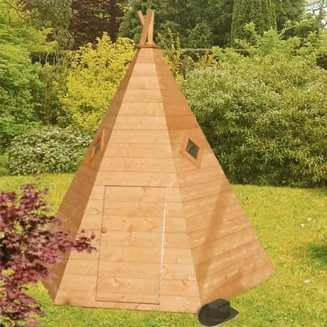 Shires Wigwam Playhouse Kids Wendy House in Brown – 1