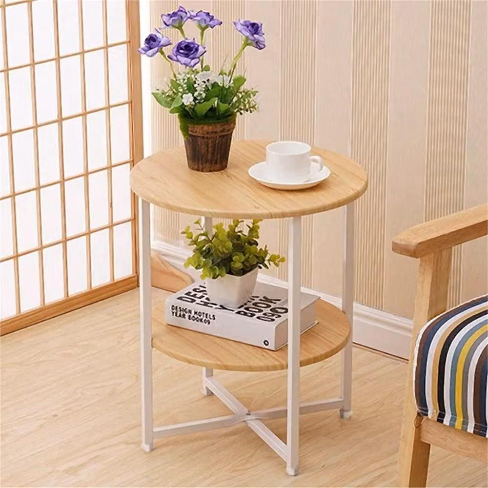Kelvenix Modern Round Coffee Side Table in Sand, W/D/H: 40 x 40 x 47 cm – 2