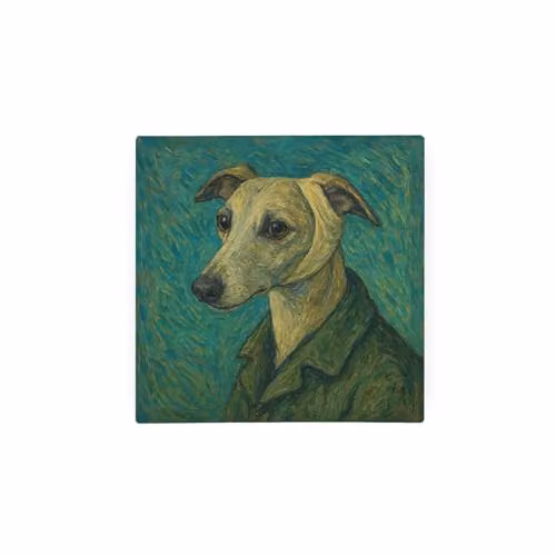 Purely Home Van Gogh Whippet Glass Hot Pot Stand, Square Non-Slip Kitchen Trivet, Multicolour and Blue, W/D: 20 x 20 cm – 2