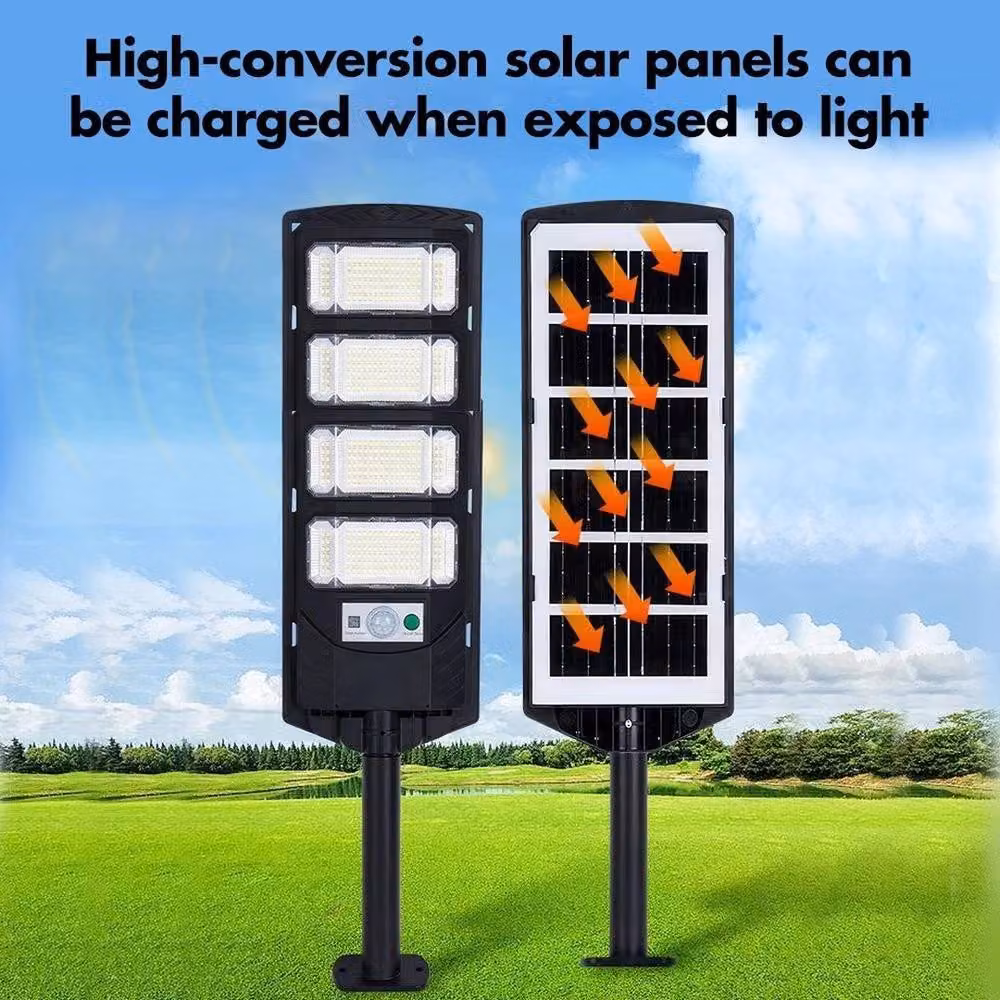 FLAVORA LED Solar Street Light with Motion Sensor, Black Outdoor Garden Security Lamp – 3