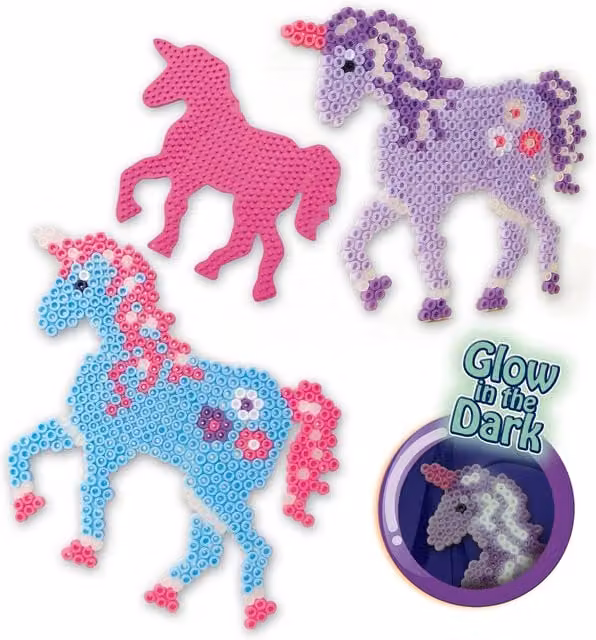 SES Fantasy Horses Iron on Fuse Beads in Pink, Purple and Multicolour
