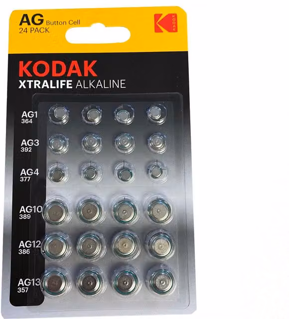 Kodak Silver Mixed Alkaline Button Cell Batteries