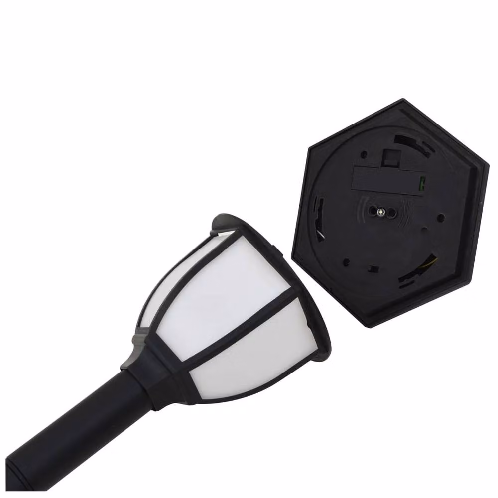 Berkfield Home Set of 6 Black Solar LED Outdoor Garden Path Lanterns – 3