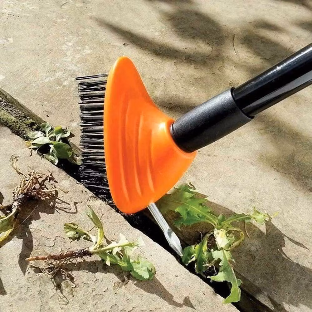 Spetlek 3-in-1 Orange Cleaning and Weeding Brush for Garden and Patio, W: 15 cm, H: 100 cm – 5