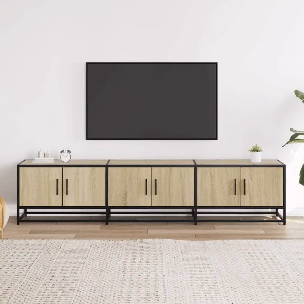 Berkfield Home Sonoma Oak TV Cabinet in Brown, W: 180 cm, D: 41 cm, H: 41 cm – 3