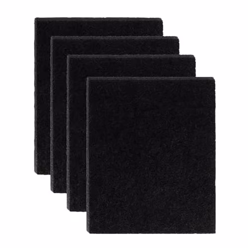Tower Ozone Replacement Carbon Filters for Ozone Bins, Set of 4, Black