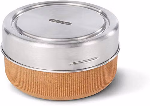 Black + Blum Leakproof Glass Lunch Bowl, 750ml, Black and Beige