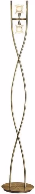Netlighting Rosa Floor Lamp with 2 G9 Lights in Antique Brass and Bronze