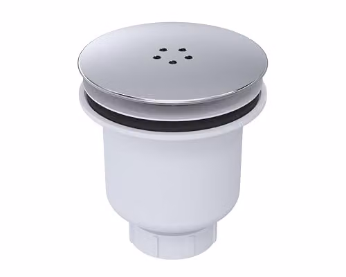 nuie SWB001 Modern Bathroom Fast Flow Straight Shower Tray Waste, W: 11.5 cm, D: 14.5 cm, H: 11.5 cm, Chrome