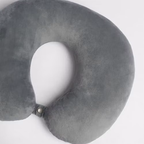 OHS Ergonomic Soft Foam Travel Neck Pillow, Grey, 30 x 30 x 30 cm – 2
