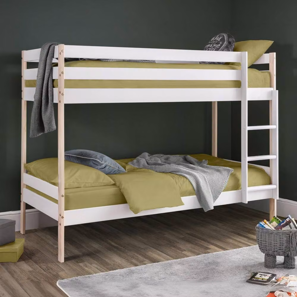 Cheshire Pearlwood Two Tone Single Bunk Bed in White and Multicolour, W/D/H: 90 x 200 cm – 2