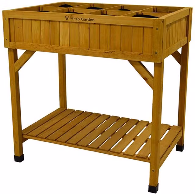 VegTrug Raised Bed Herb Garden in Light Brown, W/D/H: 80 x 58 x 58 cm – 1