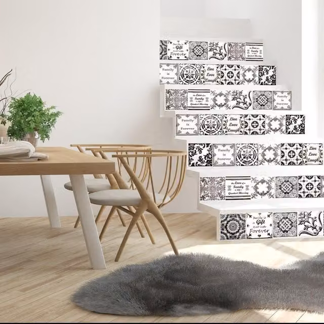 Walplus Wall Tile Stickers in White, Grey and Black, 24 Pack, W/D/H: 15 x 15 x 15 cm