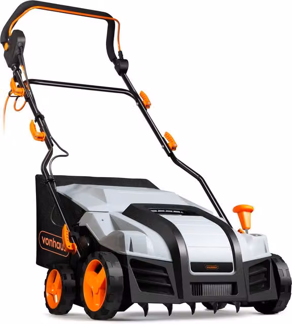 Vonhaus Electric Combination Lawn Scarifier in Grey and White