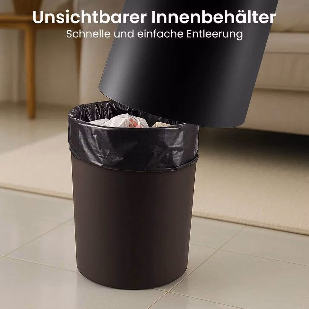 SPETLEK 12L Swing Lid Cosmetic Bin in Black – 4