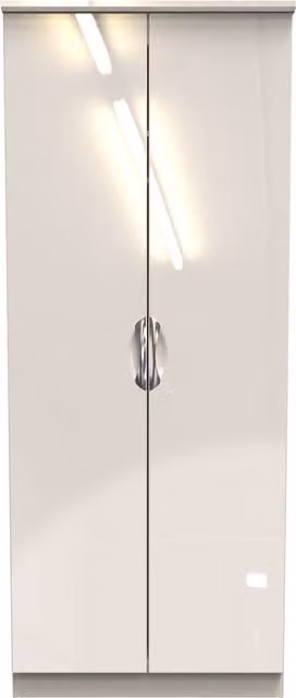 2 U Holborn Ready Assembled 2 Door Mirrored Wardrobe in Taupe