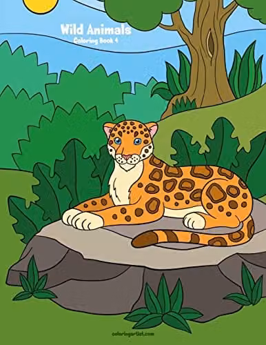 Wild Animals Coloring Book 4: Volume 4 by Createspace, Multicolour, H: 27.94 cm, W: 21.59 cm, D: 27.94 cm