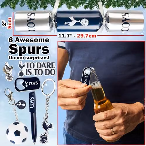 Get Trend Tottenham Hotspur Football Christmas Crackers, Pack of 6, Multicolour – 2