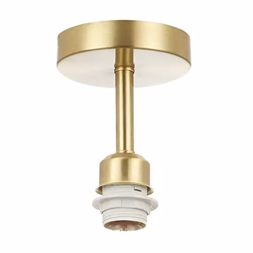 Happy Homewares Gold Brass Metal Industrial Style Ceiling Light Fitting