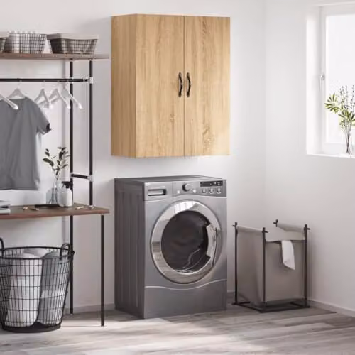 vidaXL Wall Mounted Cabinet in Sonoma Oak, W/D/H: 69.5 x 34 x 90 cm – 2